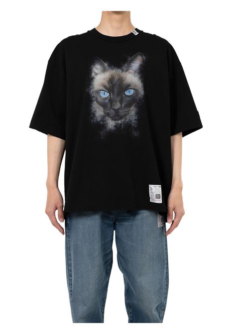 t-shirt cat printed uomo nera MAISON MIHARA YASUHIRO | J15TS762BLACK